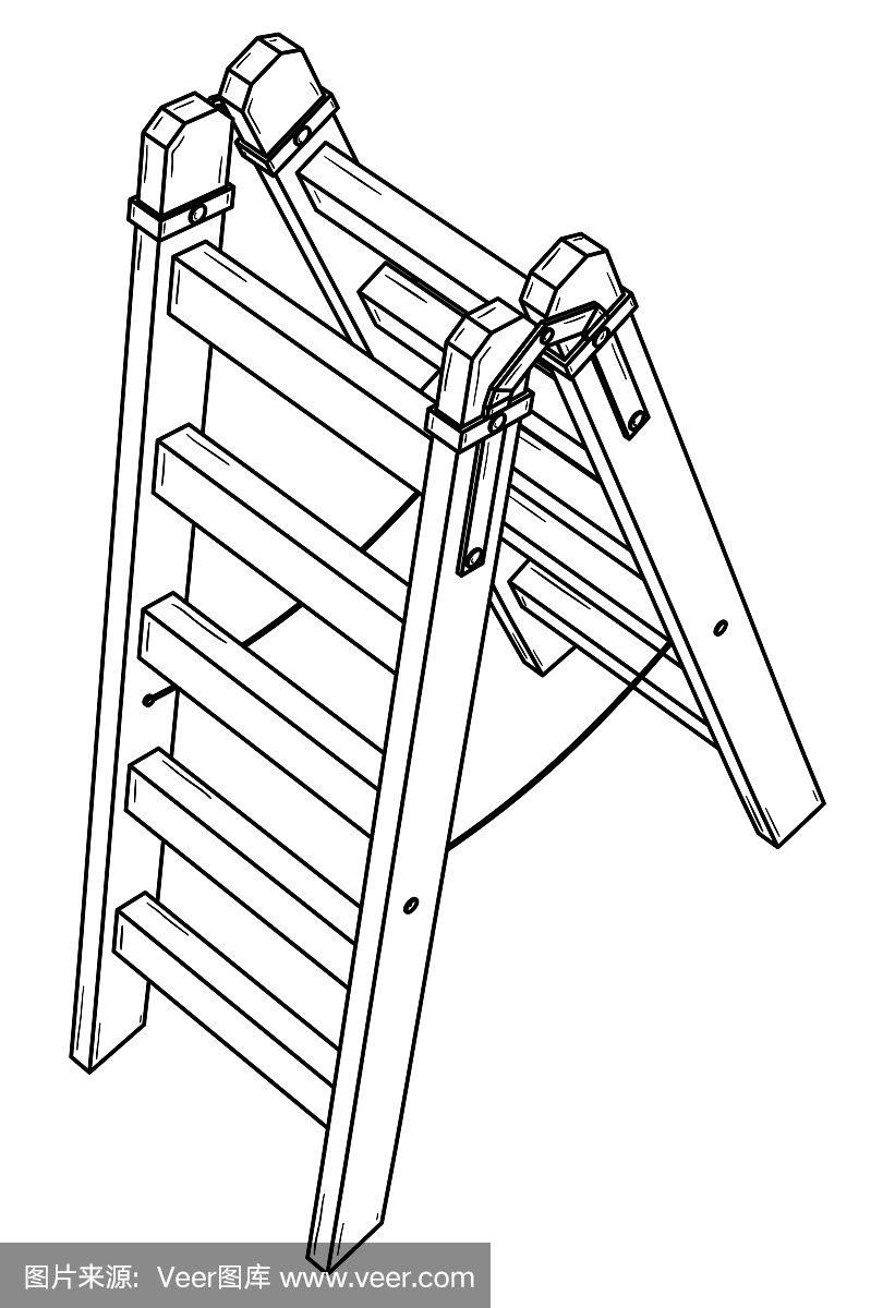 简笔梯子怎么画(梯子简笔画 儿童画)